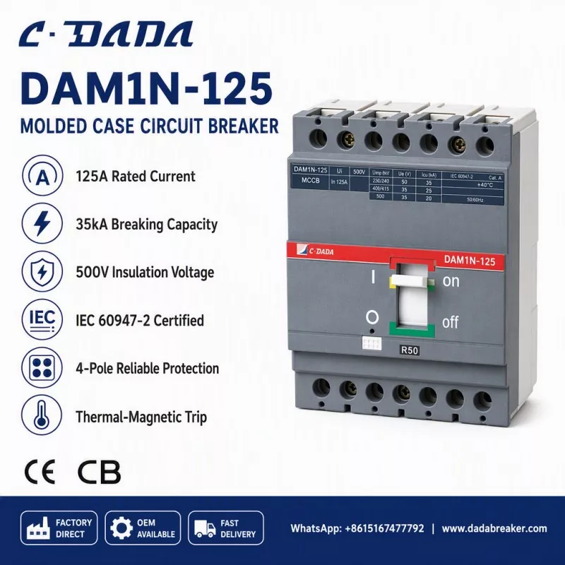 উপ-বিতৰণৰ অখণ্ডতা নিশ্চিত কৰা: C·DADA DAM1N-125 MCCB সমাধান